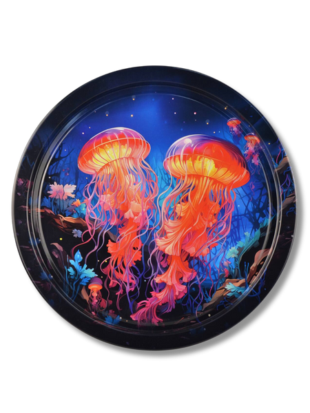 Pannochka Таця кругла "Червоні медузи" 2000000024127 фото